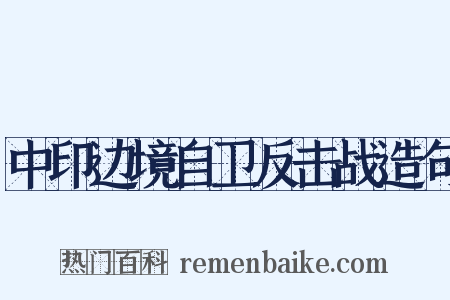 中印边境自卫反击战造句是什么意思的图片